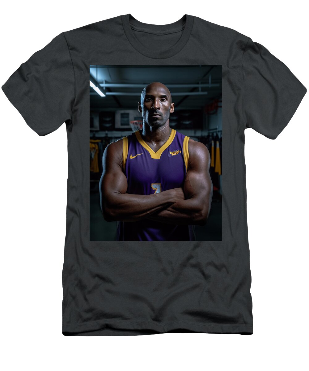2 Maximalist Famous Sports Athletes Kobe Bryant By Asar Studios Celestial Images T-Shirt