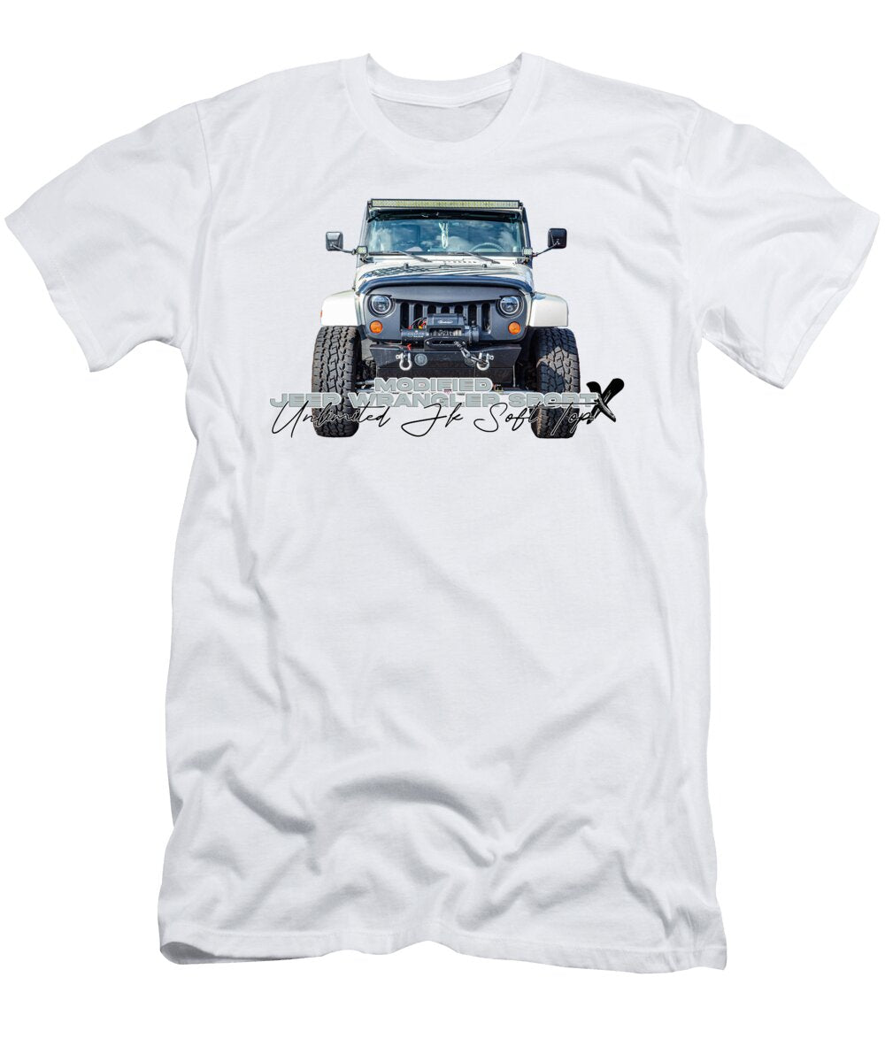 2 Modified Jeep Wrangler Sport X Unlimited Jk Soft Top Gestalt Imagery T-Shirt