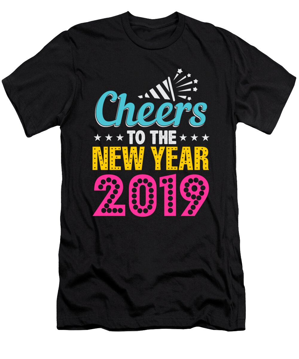 2 New Years Eve Happy New Year 2019 Fireworks Gift Teequeen2603 T-Shirt