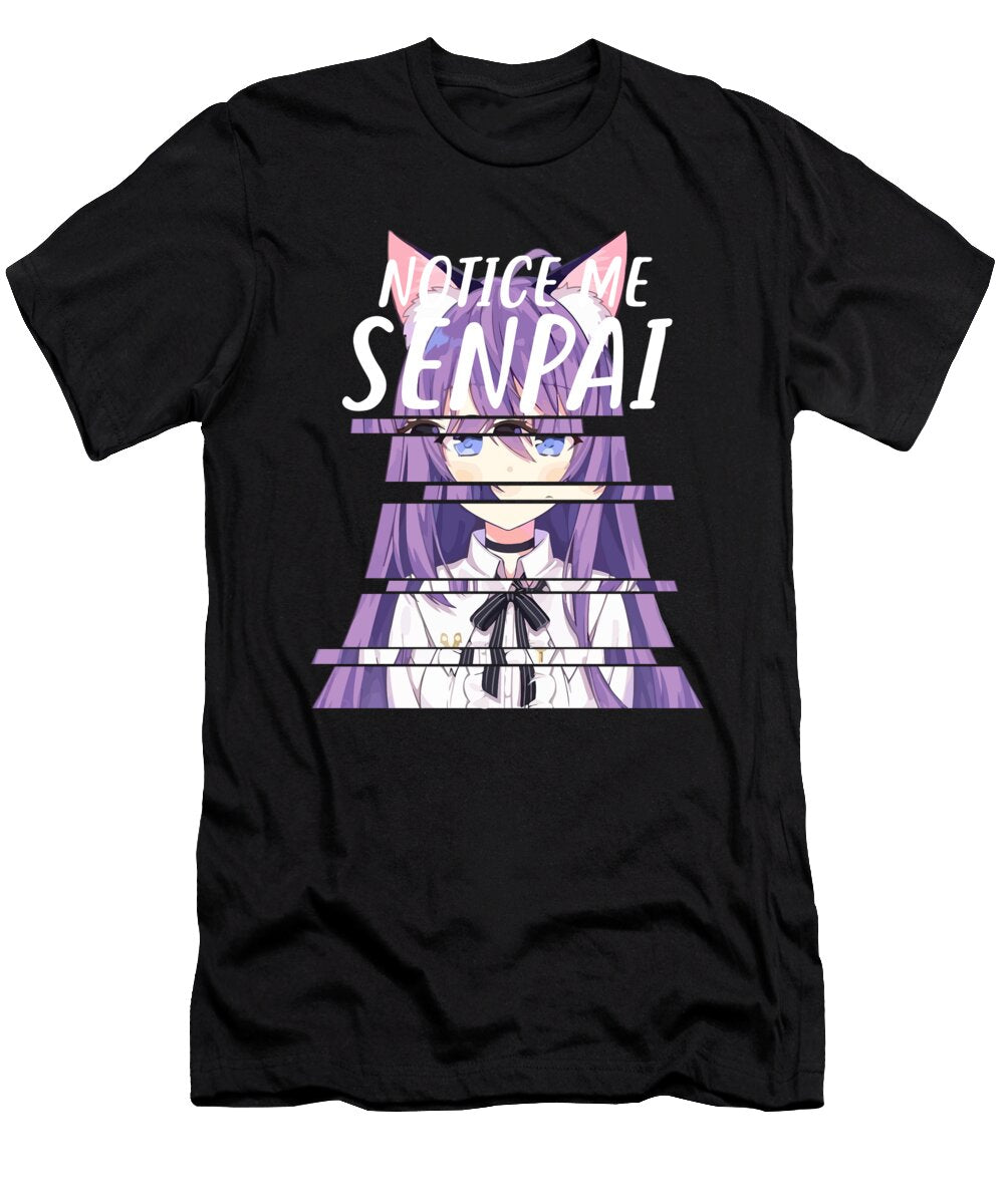 2 Notice Me Senpai Japanese Anime Florian Dold Art T-Shirt