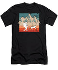 2 Retro Dogtrekking Dog Walking in Nature Greenoptix T-Shirt