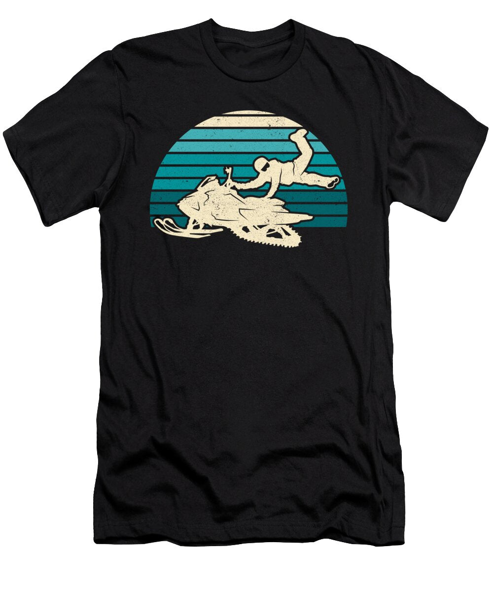 2 Retro Snowmobile Vintage Snow Machine Crazy Squirrel T-Shirt