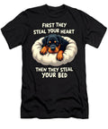 2 Rottweiler Dog Napping Steal Your Heart Steal Studi Alex T-Shirt
