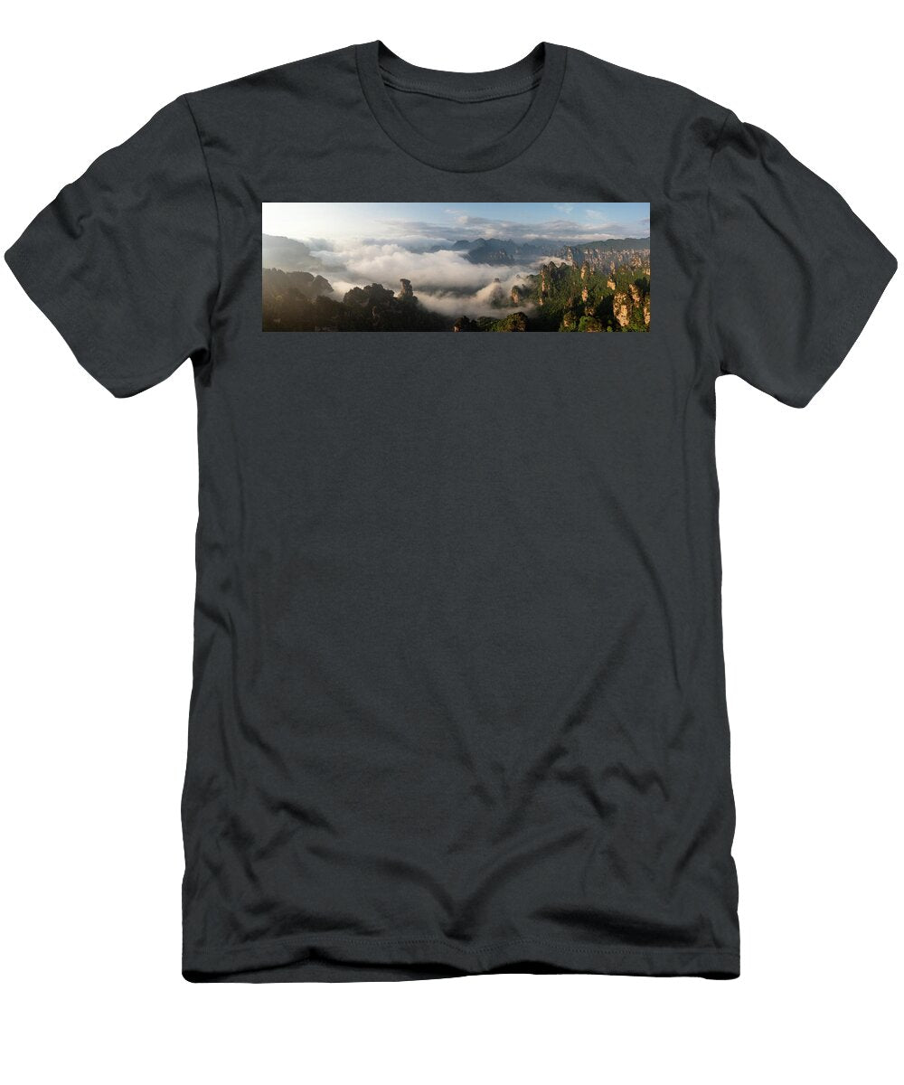 2 Tianzi Mountain Pillars Mist Zhanjiajie Sonny Ryse T-Shirt