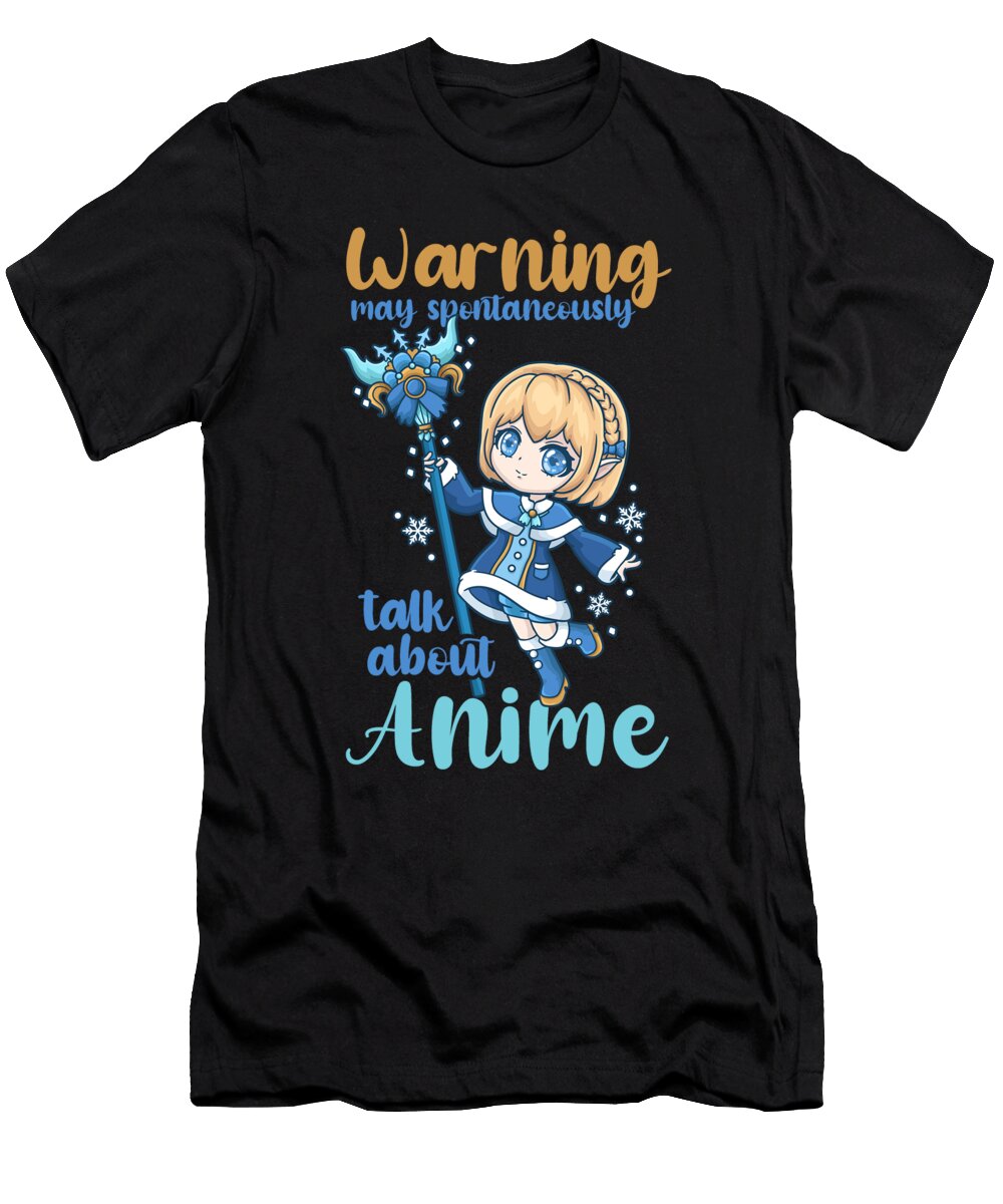 2 Warning May Spontaneously Start Talking Anime Bi Nutz T-Shirt