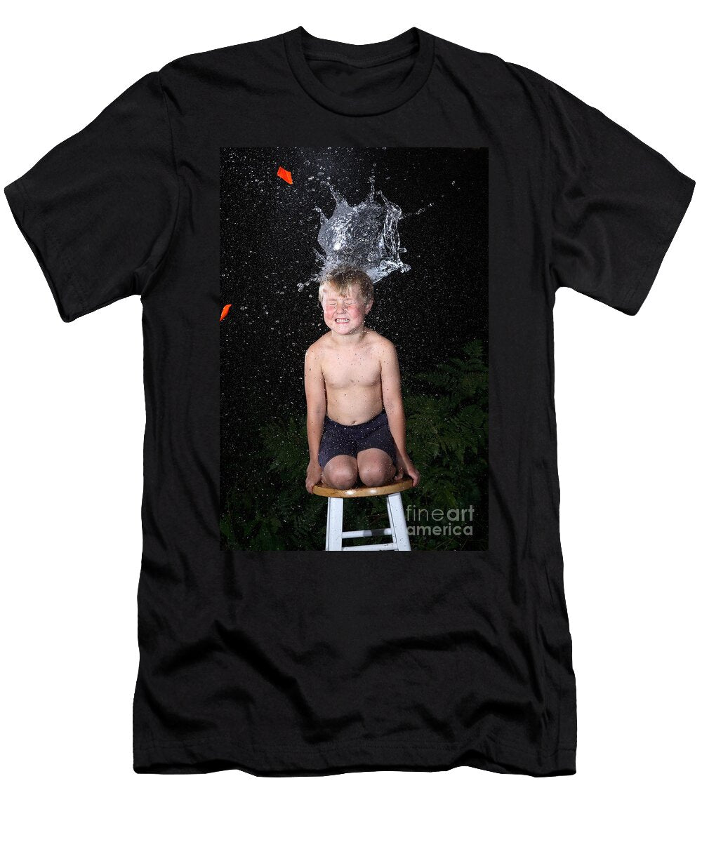 2 Water Balloon Popped Above Boys Head Ted Kinsman T-Shirt
