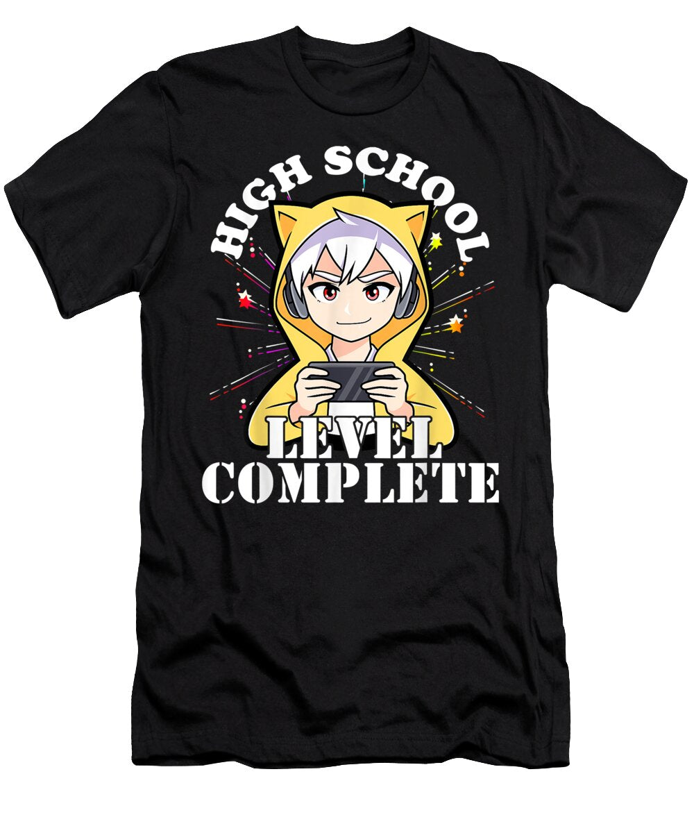 2021 High School Graduation Boy Anime Video Games Boys Dnt Prints T-Shirt