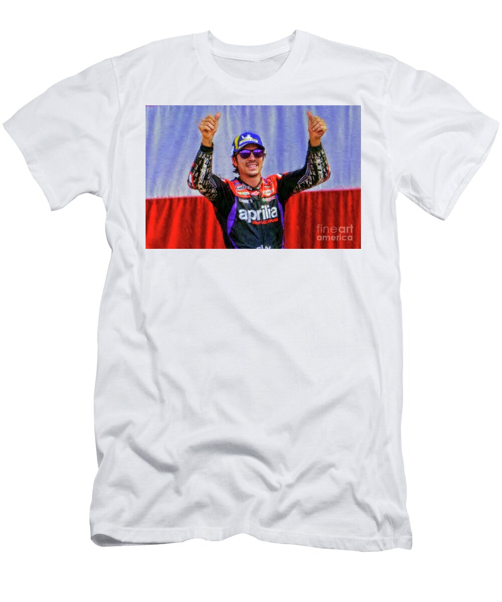 2024 Maverick Vinales Team Aprilia Racing Thumbs Up Blake Richards T-Shirt