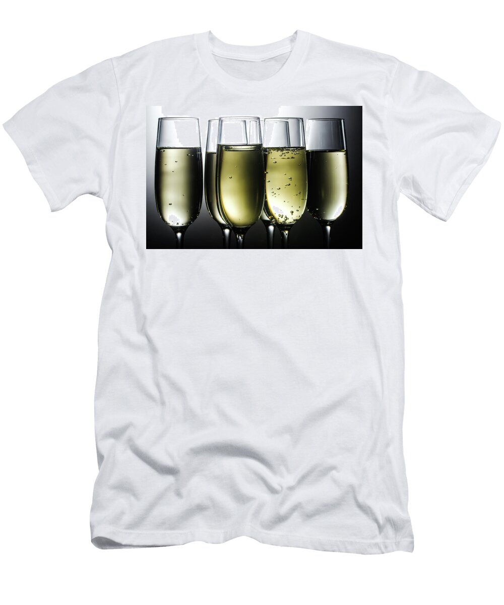 23 Champagne Glasses with Bubbles Oleg Yermolov T-Shirt