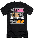 3 a Girl Her Dog and Her Jeep Tinh Tran Le Thanh T-Shirt