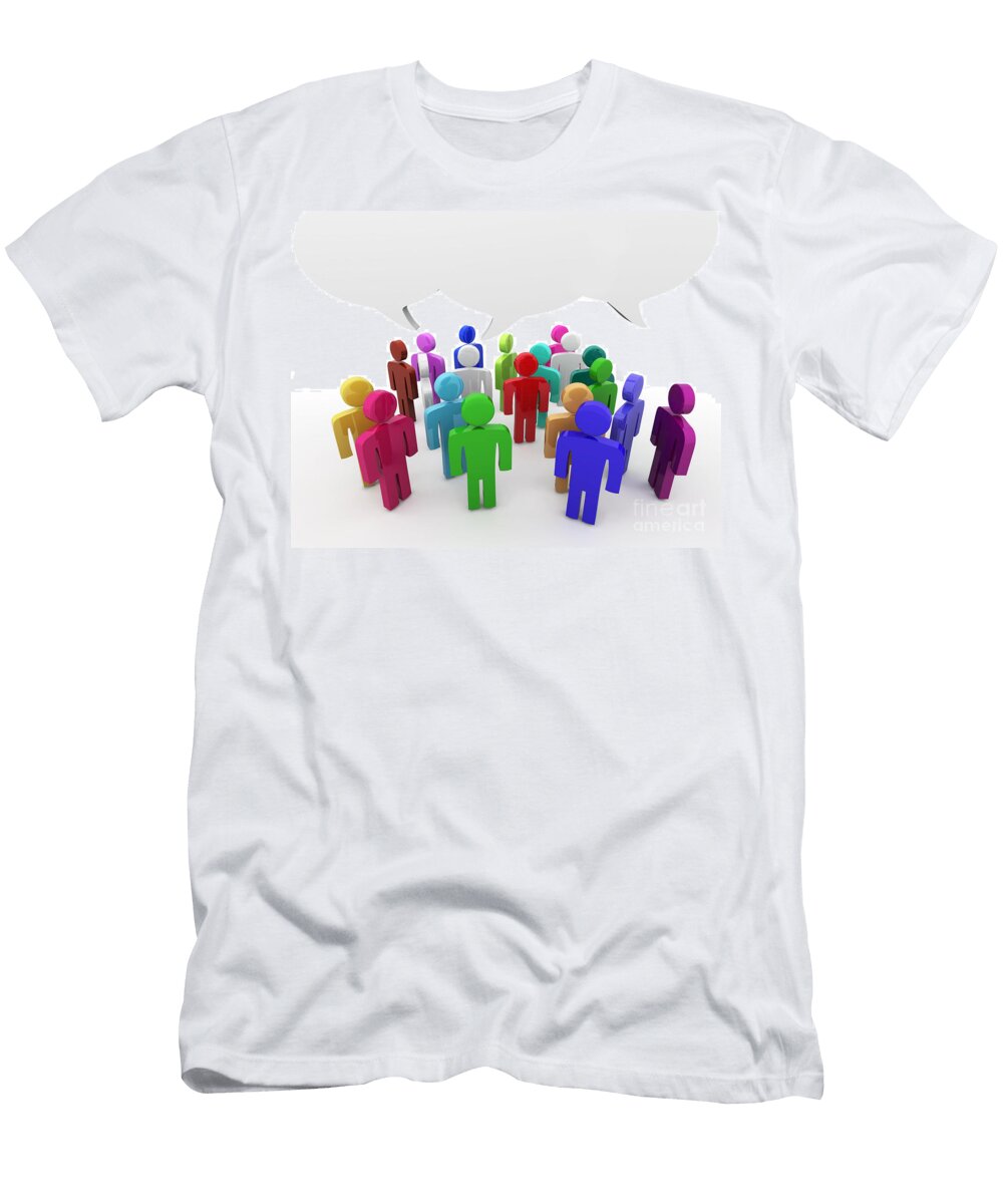 3 Discussion Blank Speech Bubbles Photocreo Michal Bednarek T-Shirt