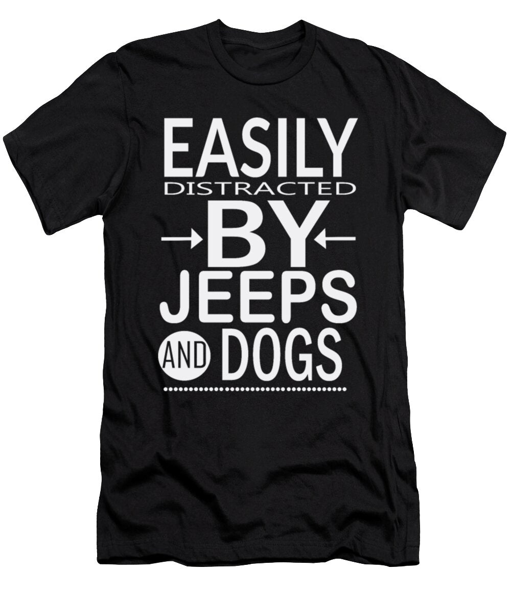 3 Easily Distracted By Jeeps and Dogs Tinh Tran Le Thanh T-Shirt