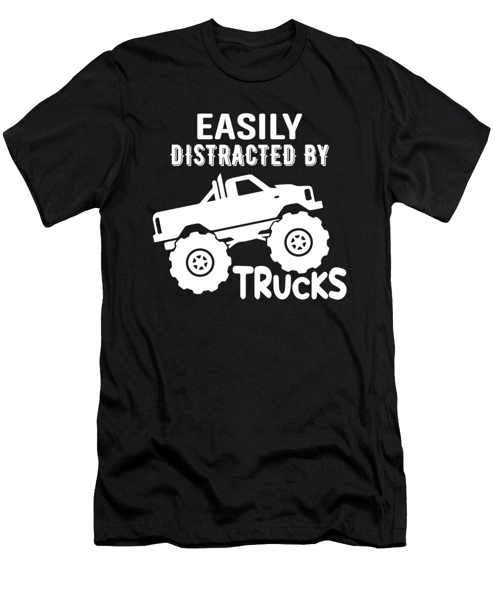 3 Easily Distracted By Trucks Jensen Cena T-Shirt