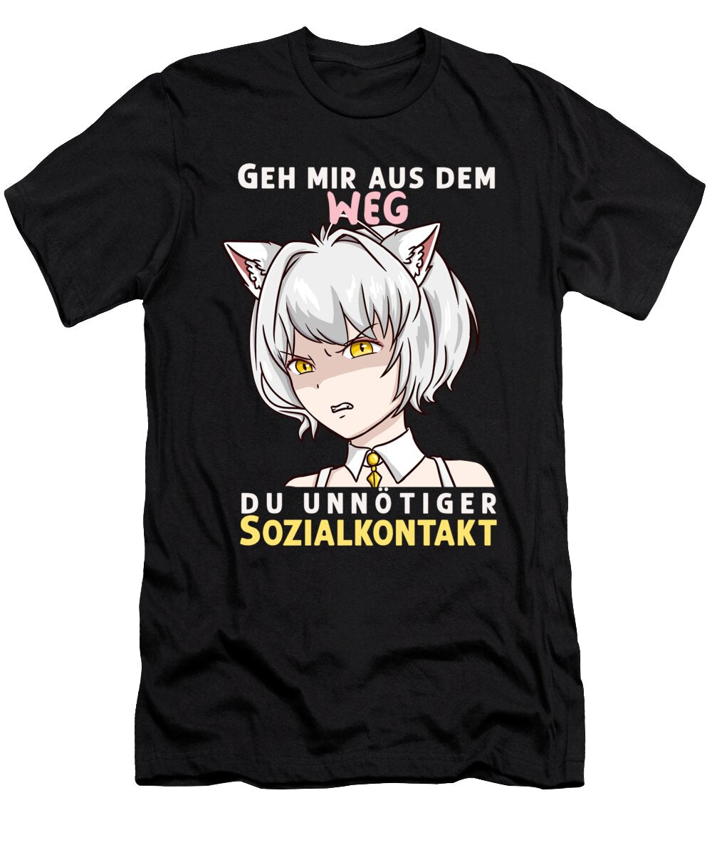 3 Geh Mir Aus Dem Weg Du Unntiger Sozialkontakt Bi Nutz T-Shirt