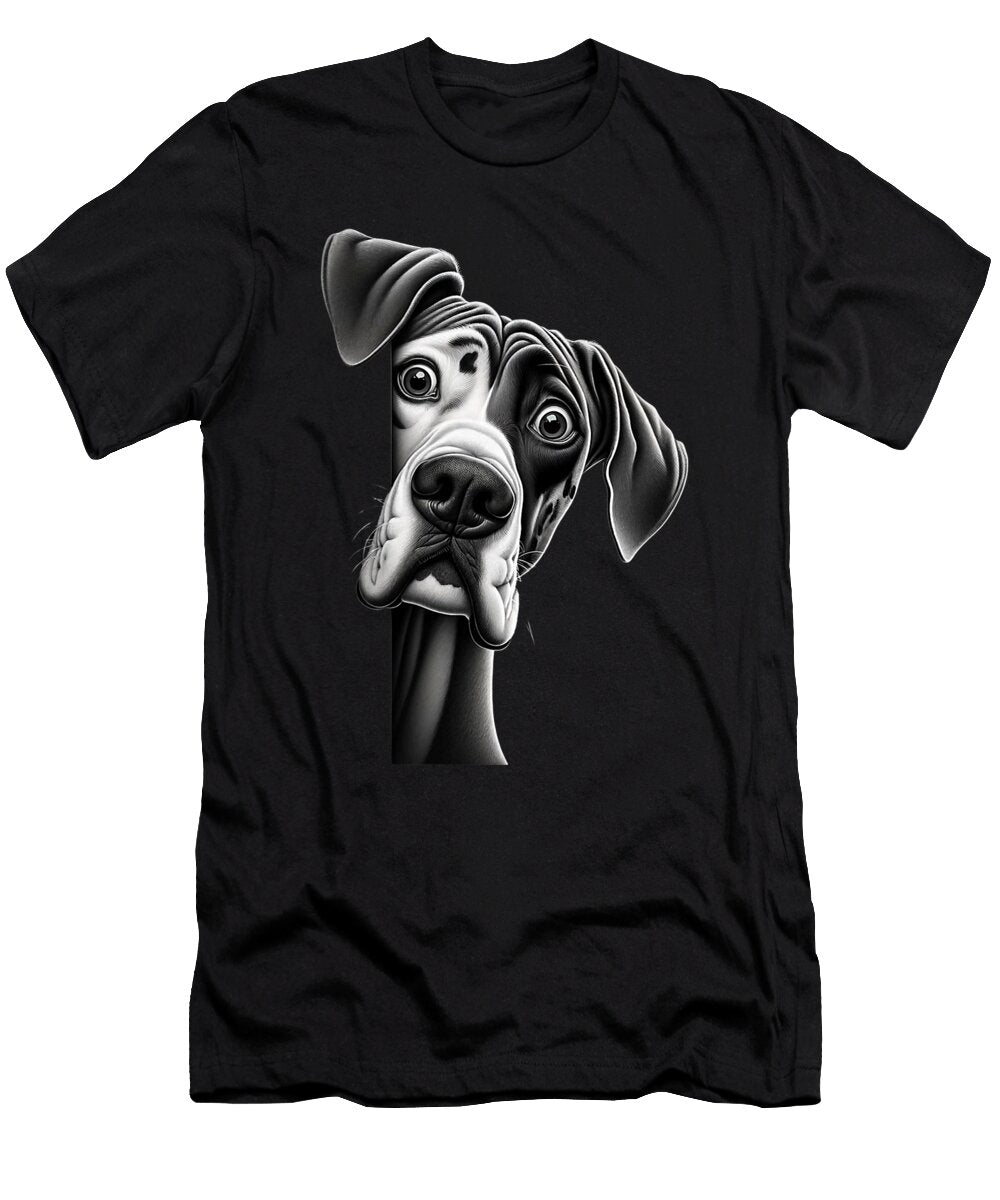 3 Goofy Giant Adorable Large Gentle Dog Lover Dane Natalie Lidford T-Shirt