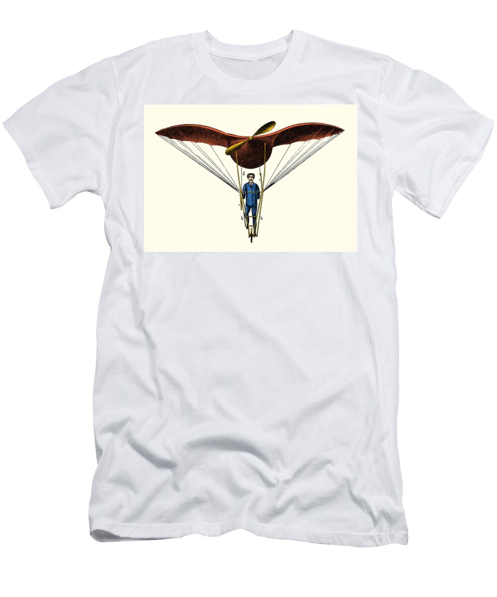 3 Goupils Flying Machine 1883 Science Source T-Shirt