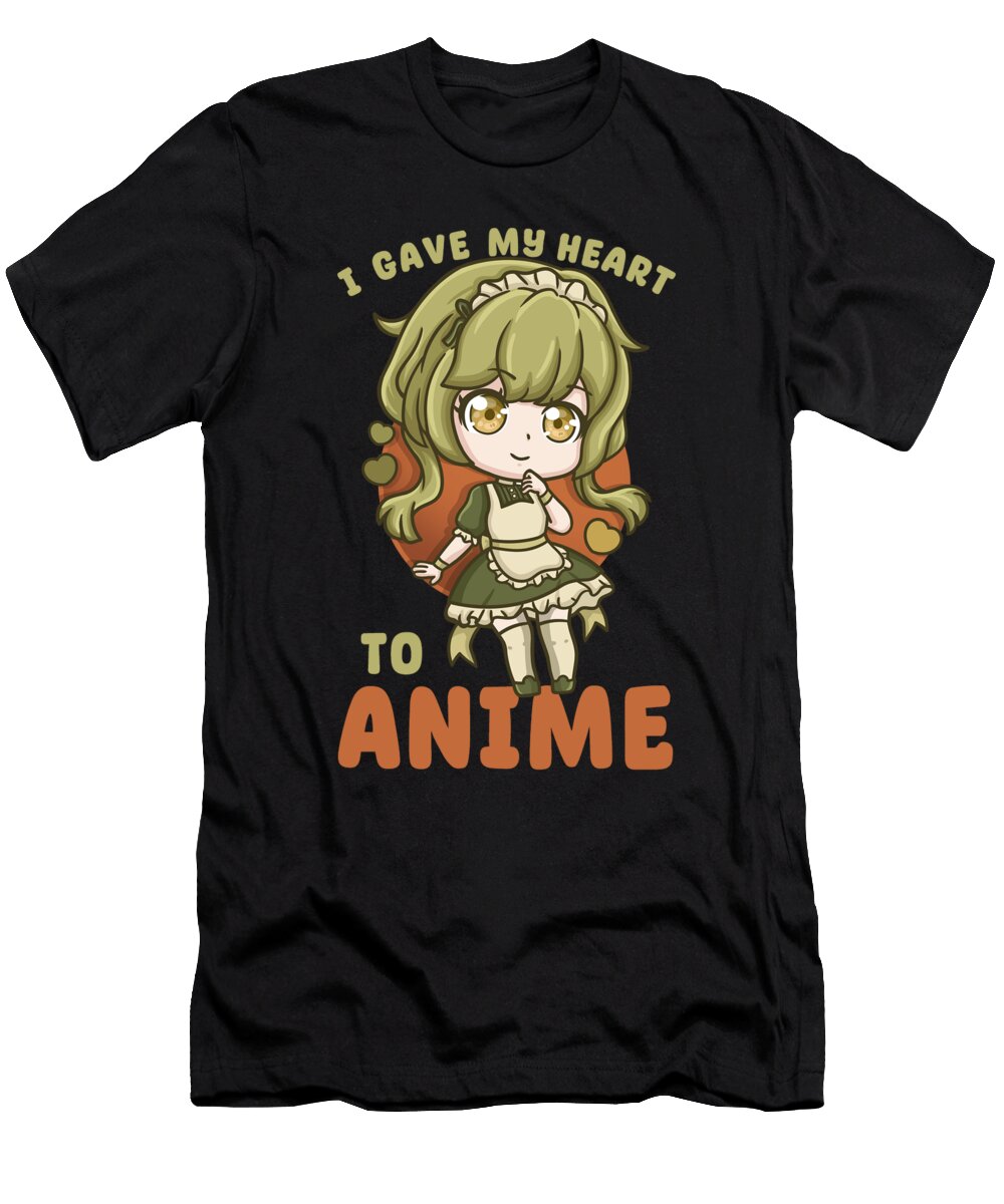 3 I Gave My Heart to Anime I Manga Kawaii Otaku Bi Nutz T-Shirt