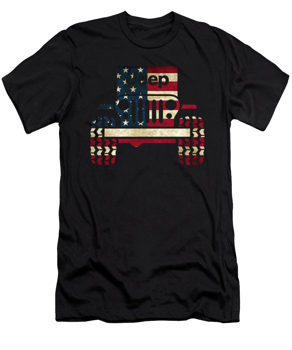 3 Jeep American Flag Vintage Tinh Tran Le Thanh T-Shirt