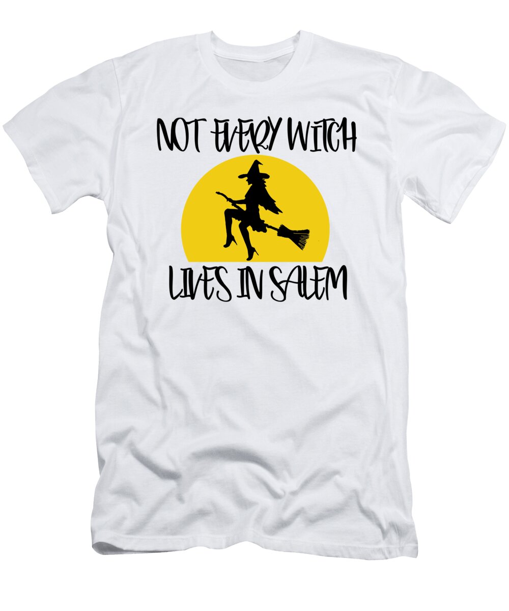 3 Not Every Witch Lives in Salem Halloween Basquiaty Store T-Shirt