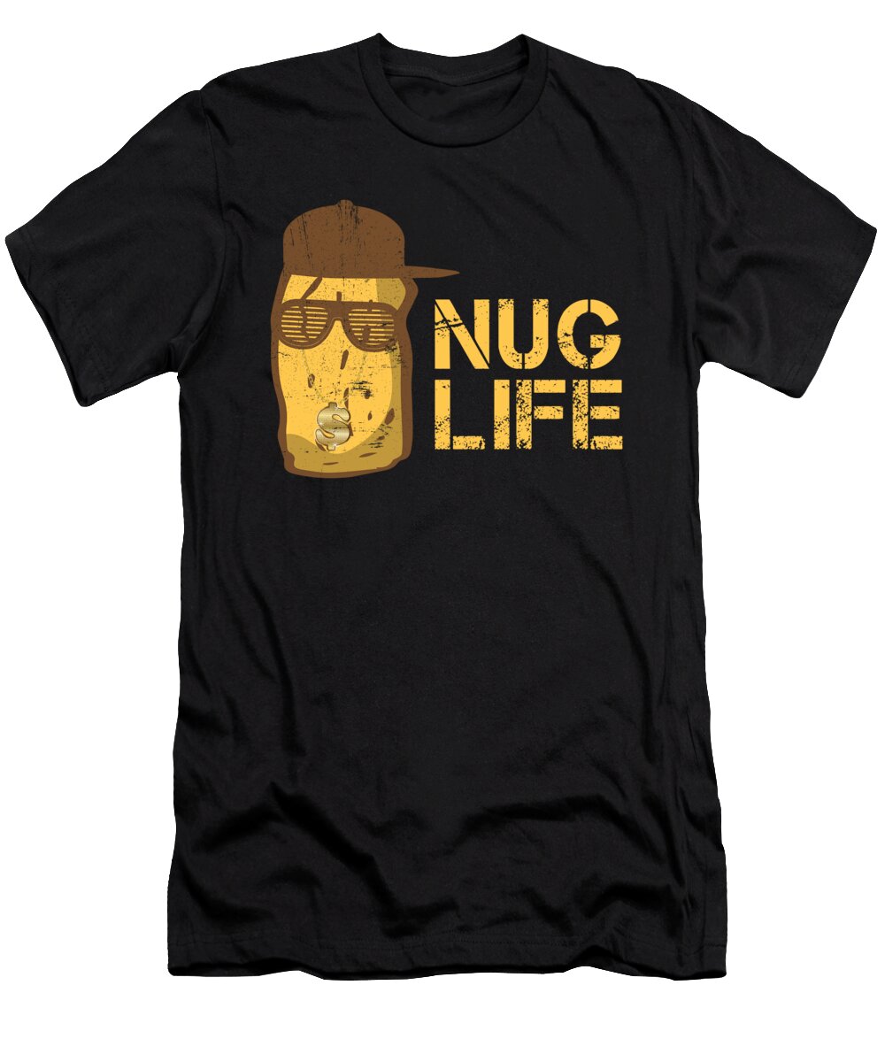 3 Nug Life Distressed Design for Chicken Nugget Fans Hope and Hobby T-Shirt
