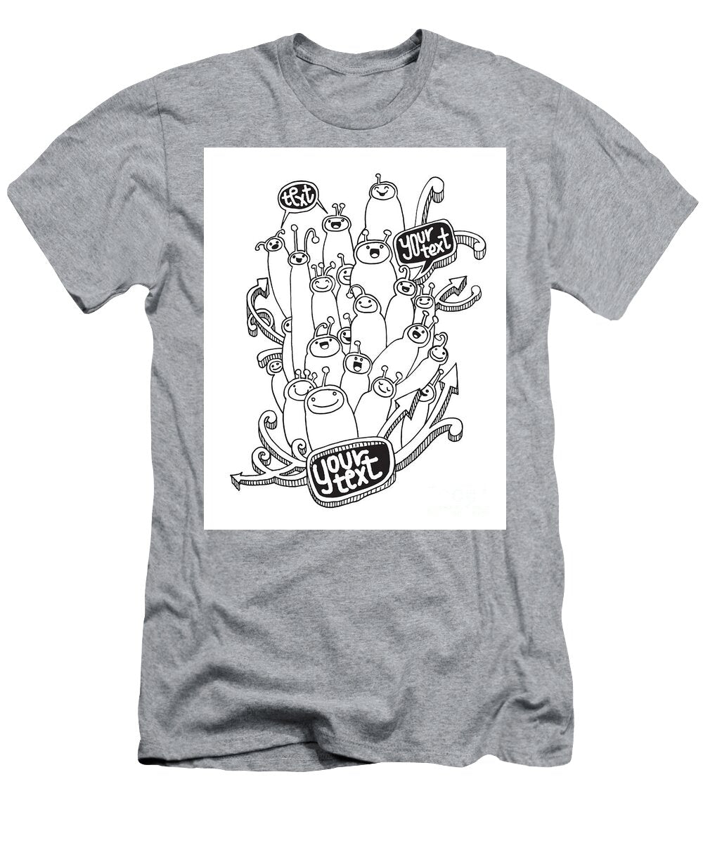 3 Set of Doodle Cute Funny Cartoon Monsters Pakpong Pongatichat T-Shirt