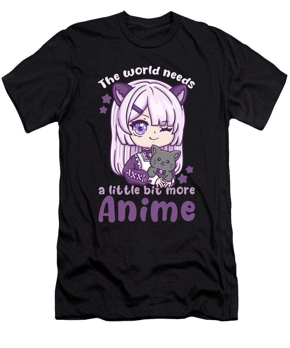 3 the World Needs a Little Bit More Anime I Kawaii Bi Nutz T-Shirt