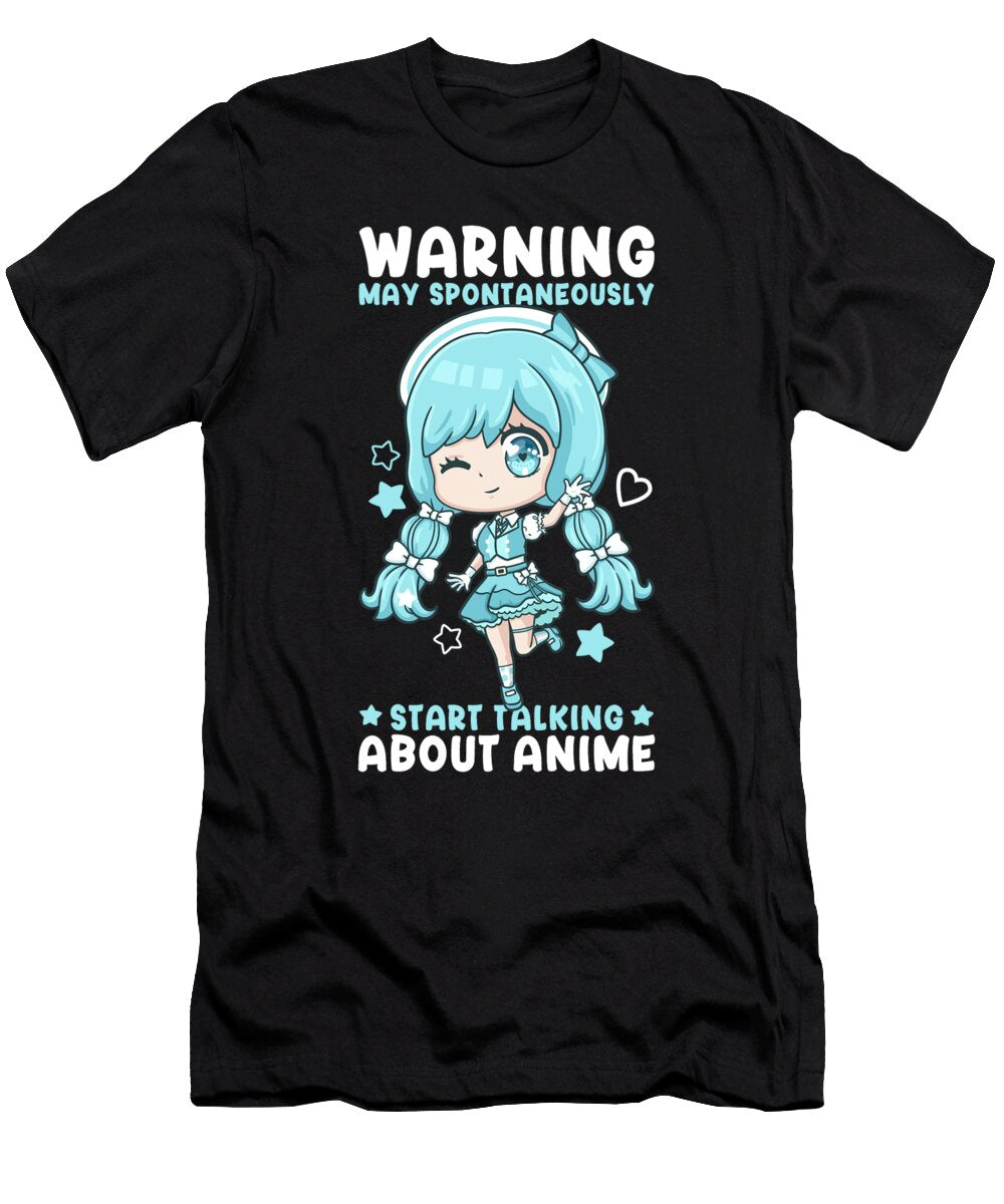 3 Warning May Spontaneously Start Talking Anime Bi Nutz T-Shirt