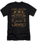 4 a Girl Her Dog and Her Jeep Tinh Tran Le Thanh T-Shirt