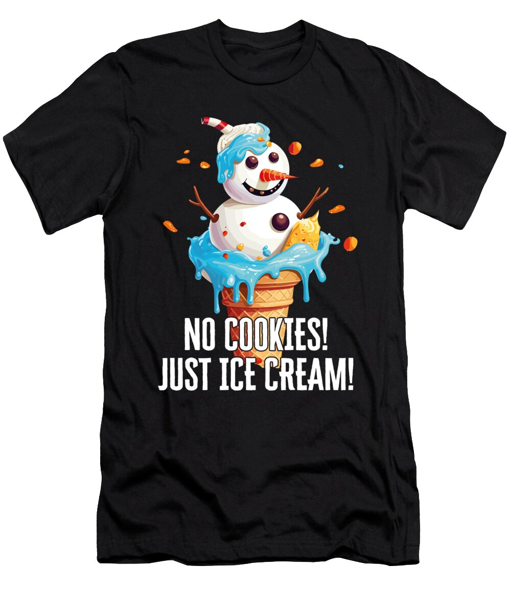 4 Christmas in July Snowman Ice Cream Toms Store T-Shirt