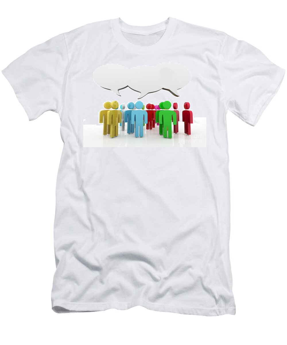 4 Discussion Blank Speech Bubbles Photocreo Michal Bednarek T-Shirt