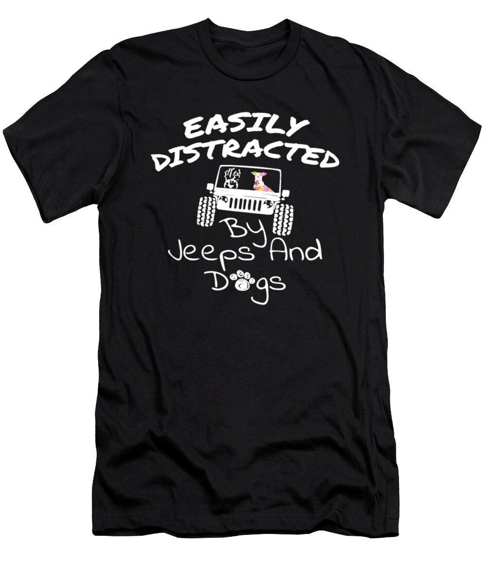 4 Easily Distracted By Jeeps and Dogs Tinh Tran Le Thanh T-Shirt