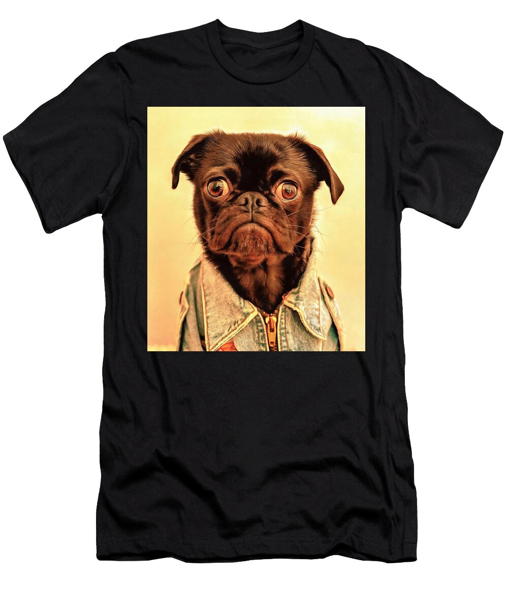 4 Goofy Dog Series Ian Kydd Miller T-Shirt