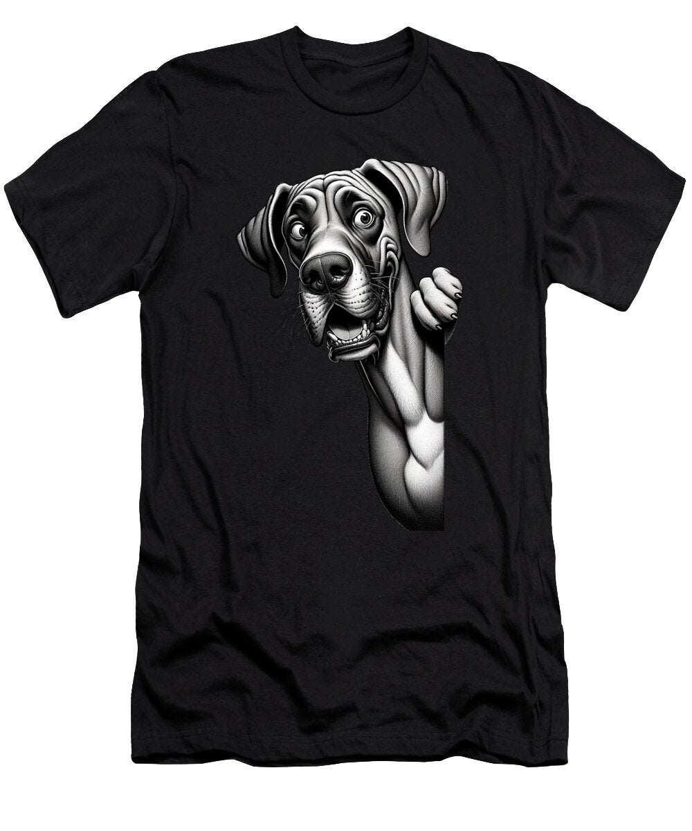 4 Goofy Giant Adorable Large Gentle Dog Lover Dane Natalie Lidford T-Shirt