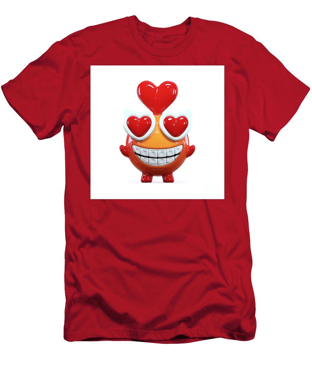 4 Heart Eyed Emoji Sculpture Grafititee S T-Shirt