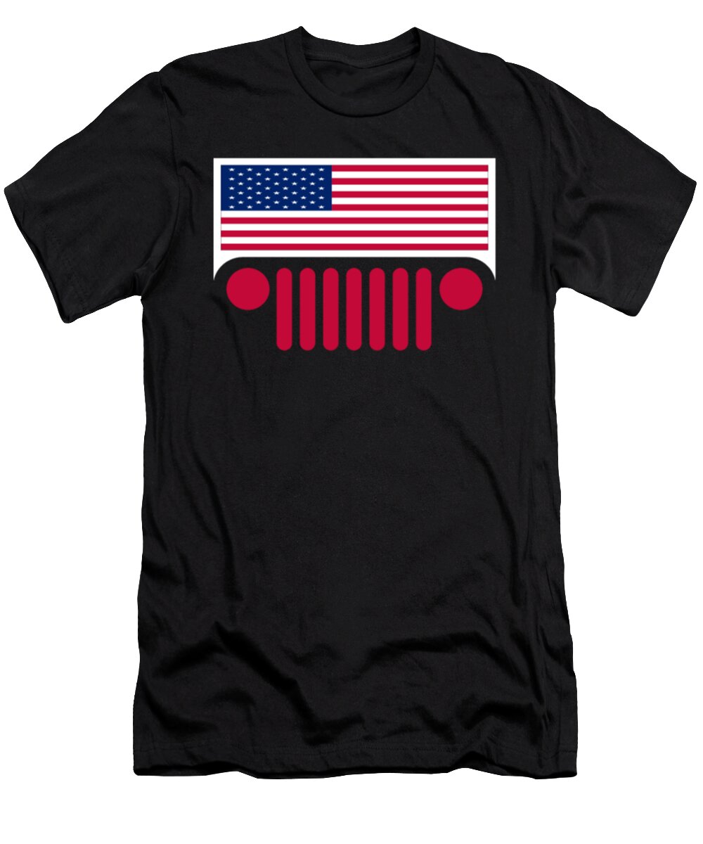 4 Jeep American Flag Tinh Tran Le Thanh T-Shirt