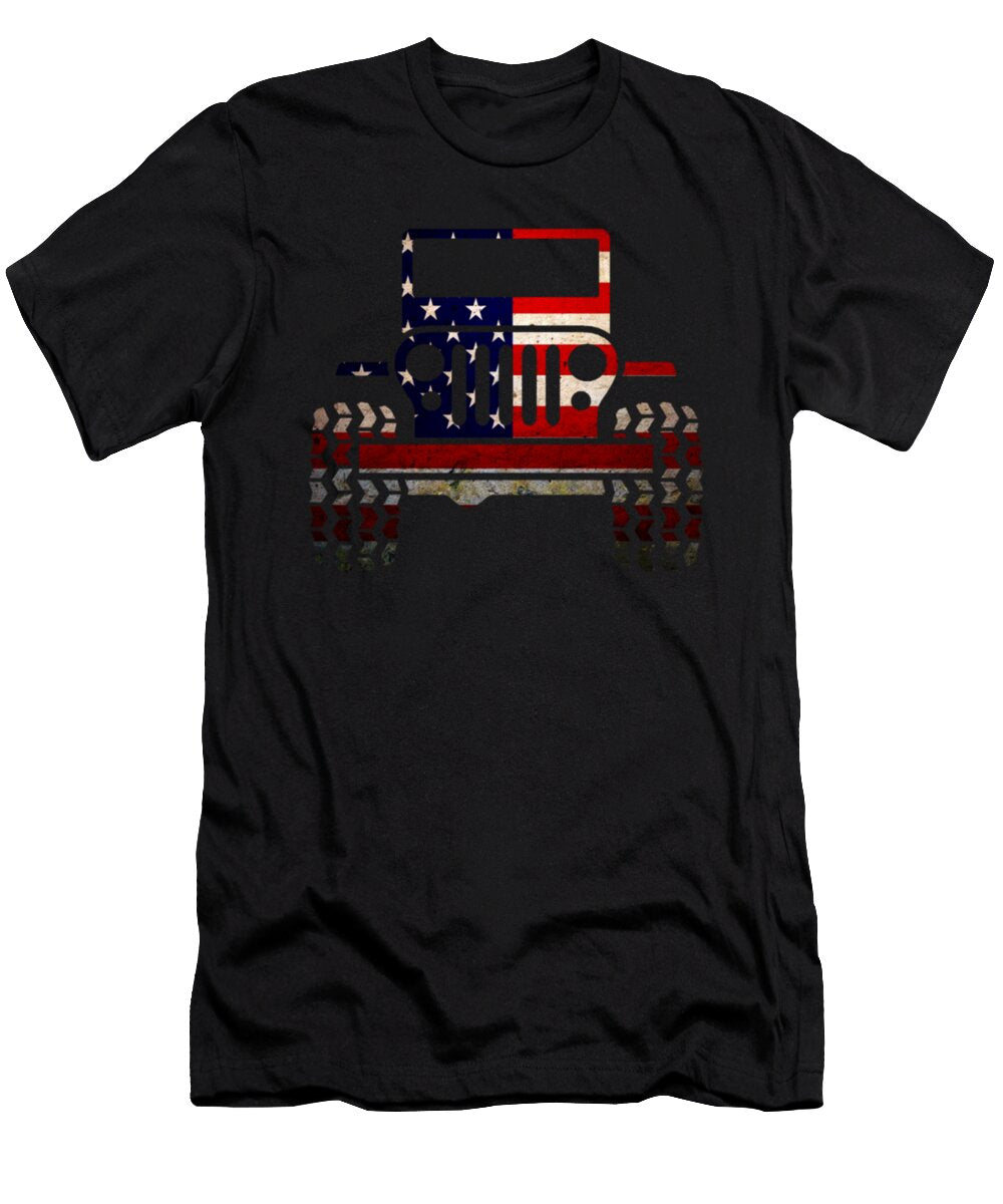 4 Jeep American Flag Vintage Tinh Tran Le Thanh T-Shirt