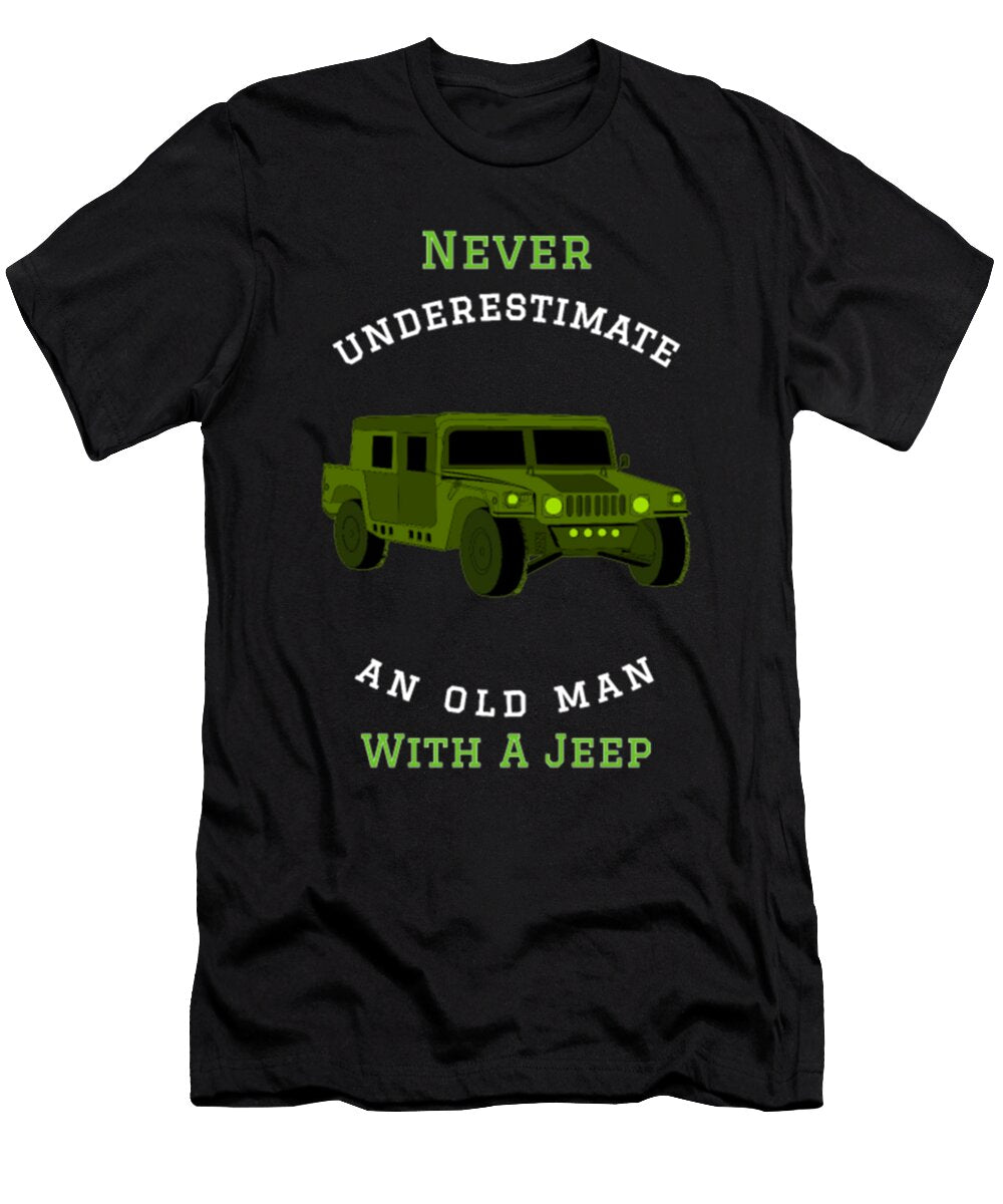 4 Never Underestimate an Old Man with a Jeep Tinh Tran Le Thanh T-Shirt