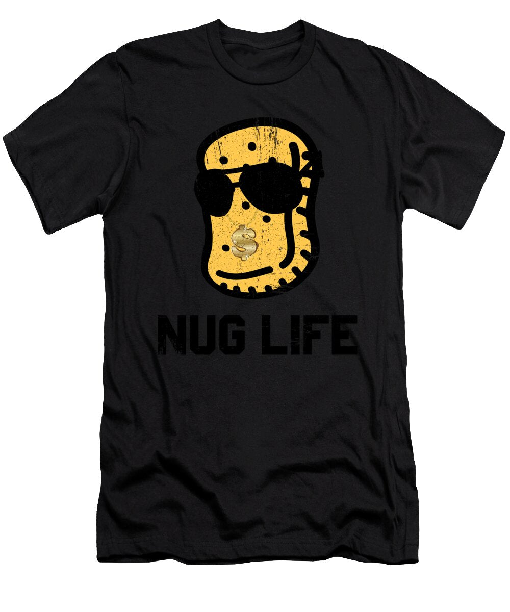 4 Nug Life Distressed Design for Chicken Nugget Fans Hope and Hobby T-Shirt