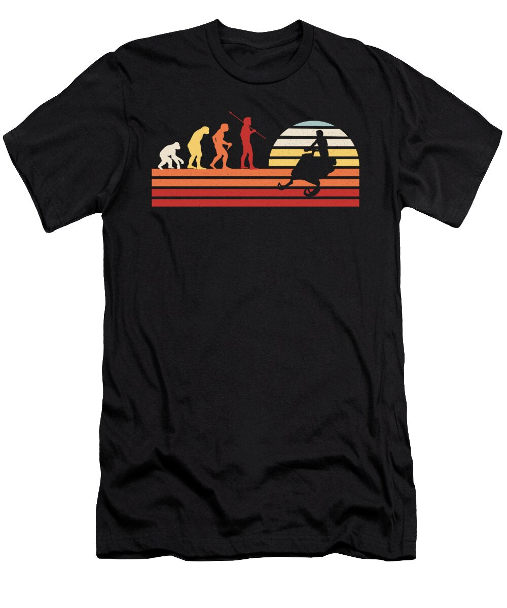 4 Retro Snowmobile Vintage Snow Machine Crazy Squirrel T-Shirt