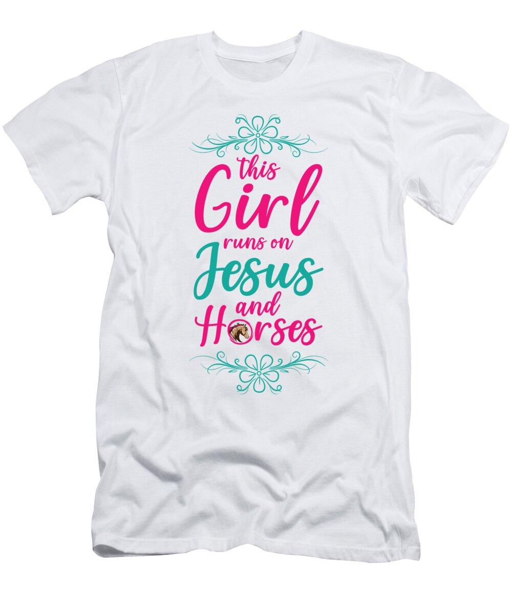 4 This Girl Runs on Jesus and Horses Toms Store T-Shirt