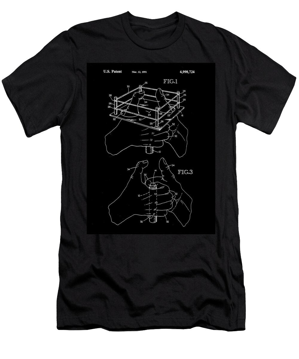 4 Thumb Wrestling Game Patent 1991 Stephen Younts T-Shirt