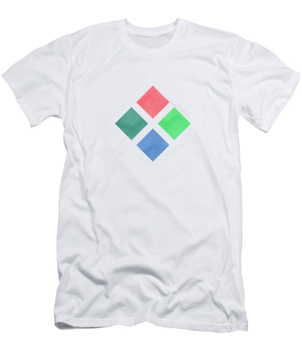 4 Watercolor Geometric Background Amir Faysal T-Shirt