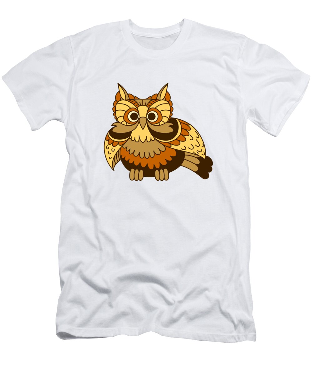 41 Owl Illustration Print on Demand T-Shirt