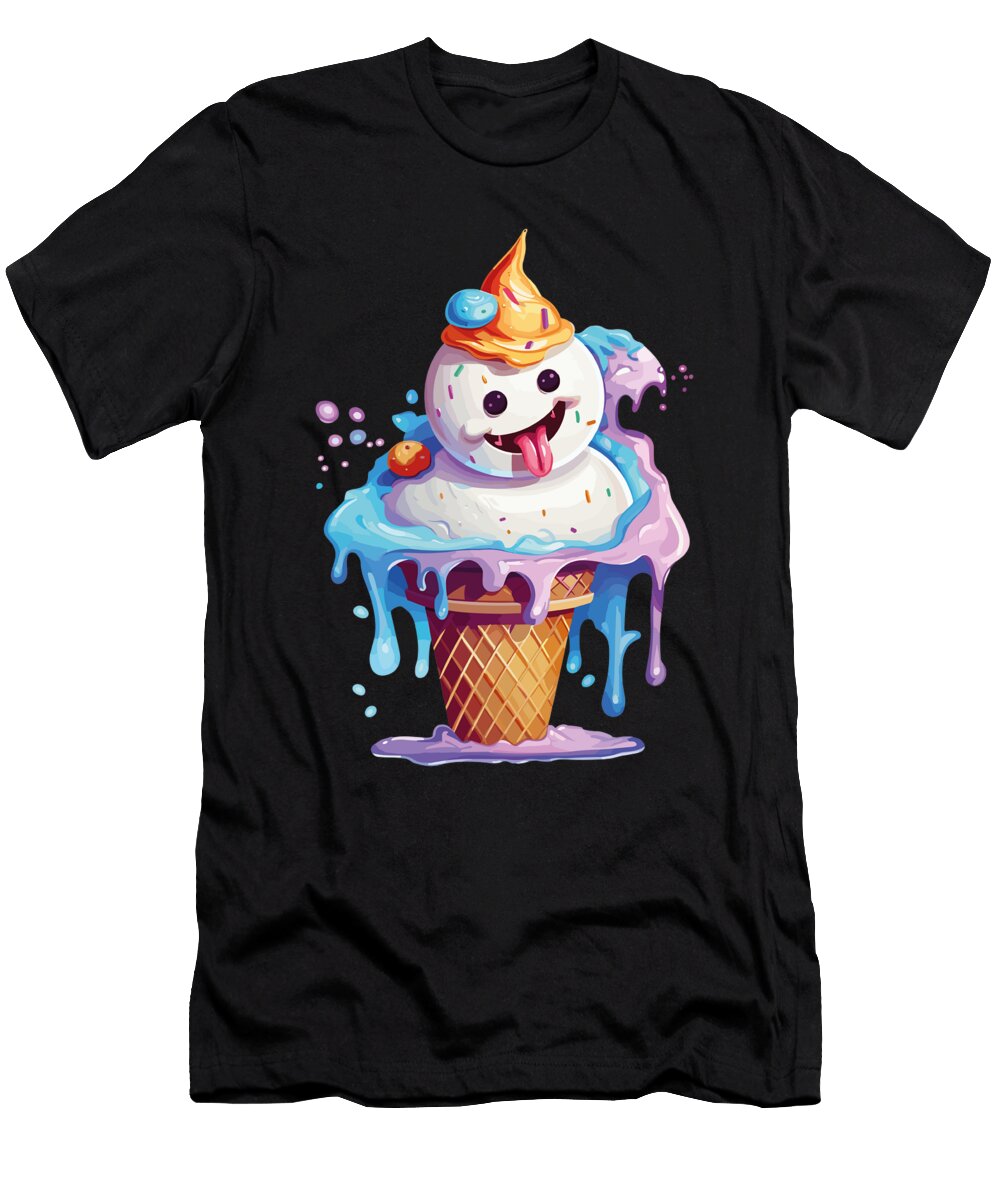 5 Christmas in July Snowman Ice Cream Toms Store T-Shirt