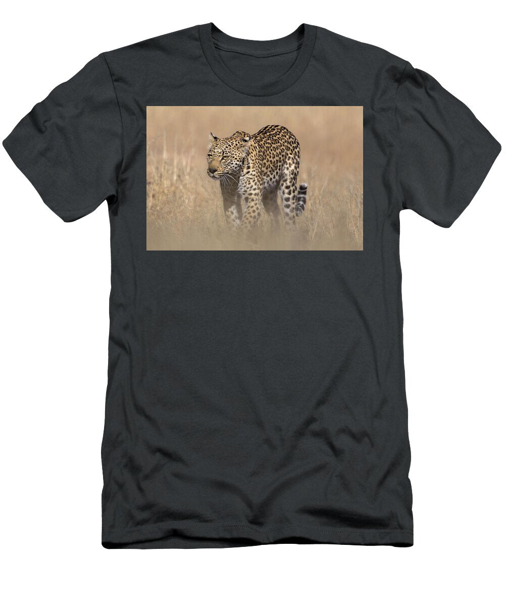 5 Leopard Female Kgalagadi Transfrontier Park South Ann Steve Toon Natureplcom T-Shirt