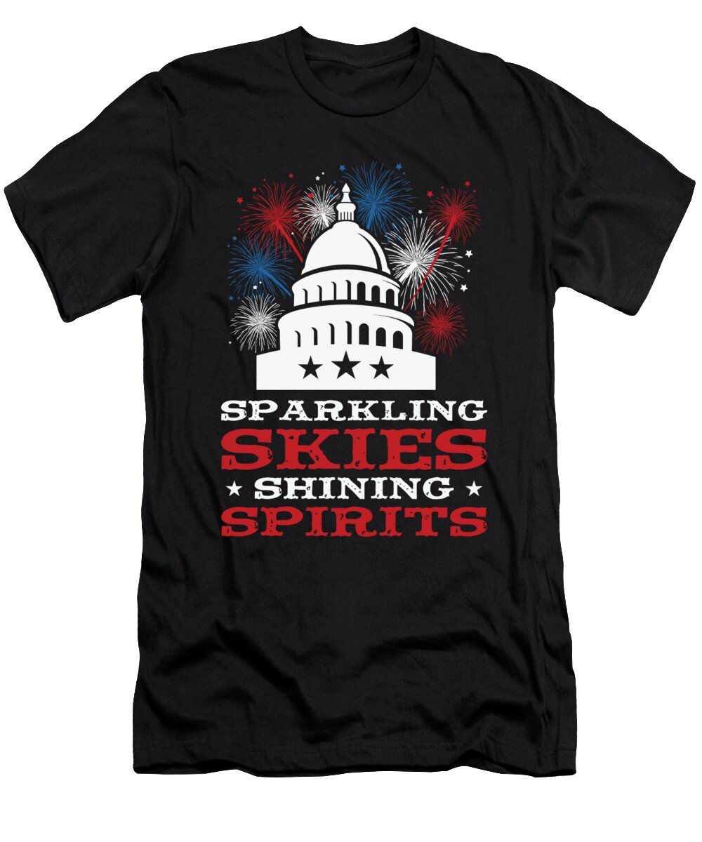 5 USA Independence Patriotic American Flag Fireworks Toms Store T-Shirt