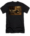5 Vintage Motorbikes Standing Somewhere in Some Museum Vintage Motorcycles T-Shirt