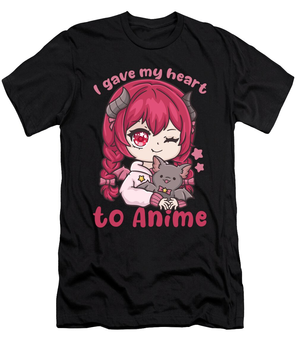 6 I Gave My Heart to Anime I Manga Kawaii Otaku Bi Nutz T-Shirt