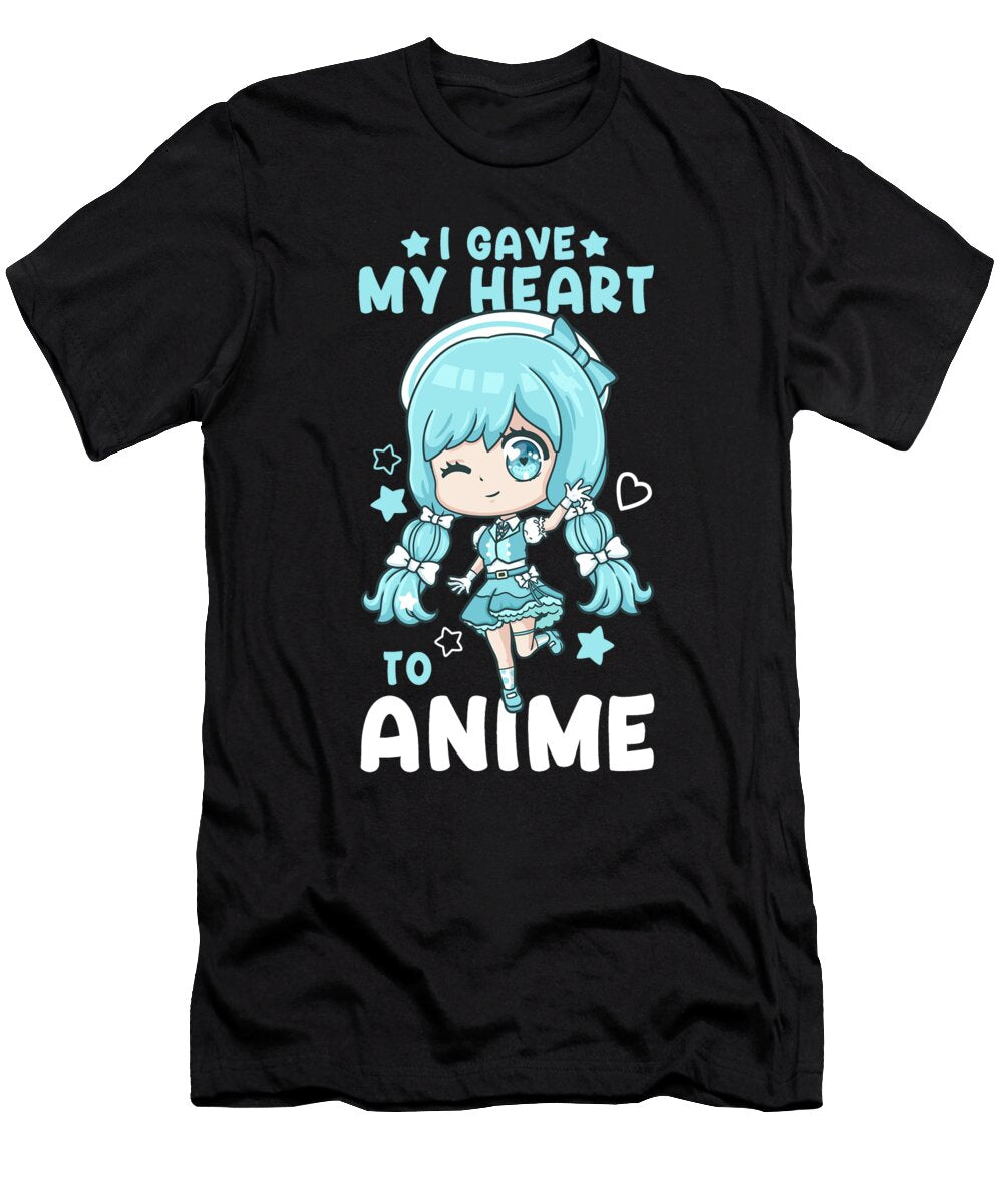 7 I Gave My Heart to Anime I Manga Kawaii Otaku Bi Nutz T-Shirt