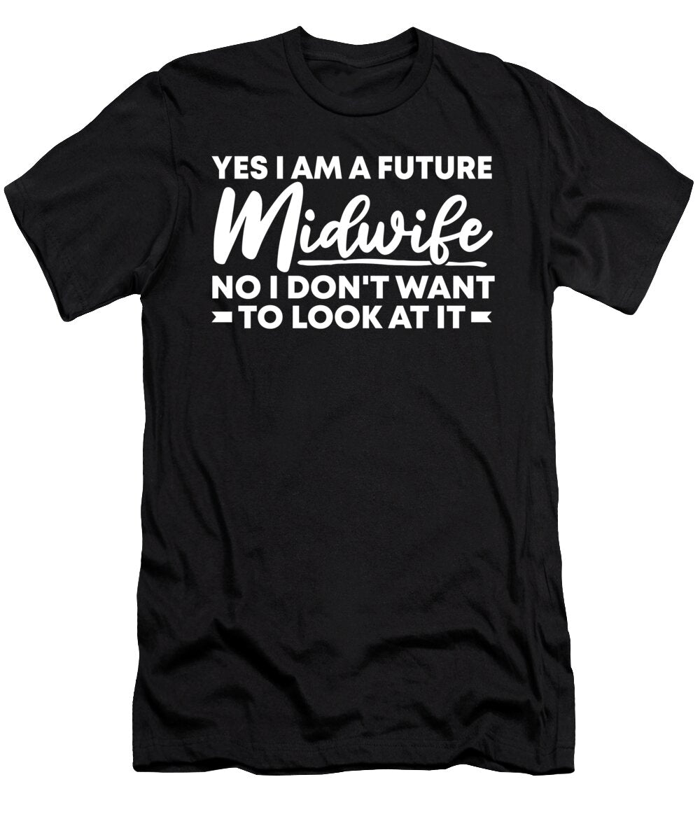 7 Midwives Childbirth Doula Midwifery Future Midwife Crazy Squirrel T-Shirt